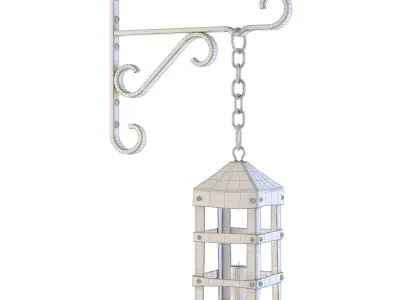 Medieval Metal Lantern 3D model