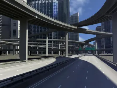Freeway02 City 3D model