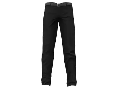 Men Black Casual Slim Pants Low-poly 3D model