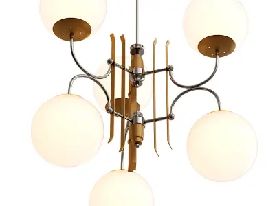 STILNOVO 6-LIGHT CHANDELIER 3D model