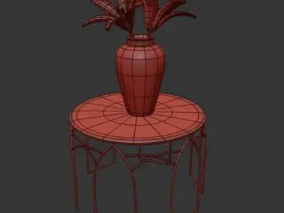 Flower Vase Low-poly 3D model