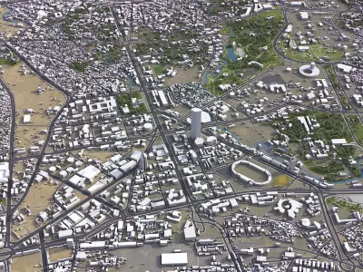 Addis Ababa - 3D City Model Low-poly 3D model