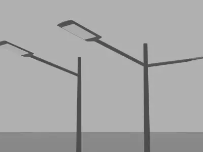 Road Pack Low-poly 3D model