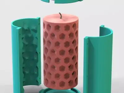 Beeswax Candle 110mm 3D print model