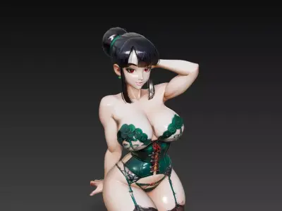 Emerald Lace Empress Anime Figure 3D print model