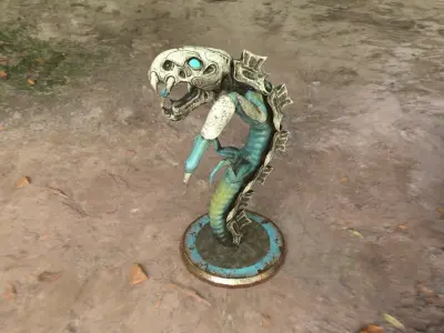 Lugworm statue of snake 3D model