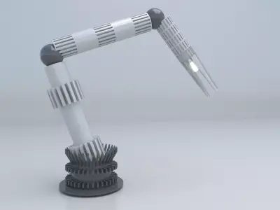 Animated Robot Hand using Bones  Low-Poly 3D  Low-poly 3D model