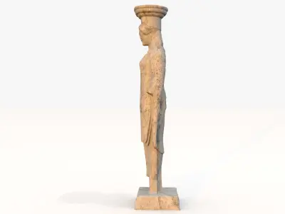 Caryatid greek statue 3D model