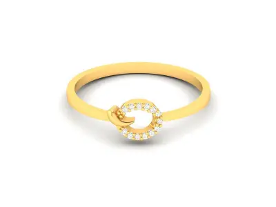 Diamond Ring For Women 3d Print Model 3D print model 37