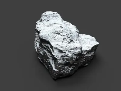 Snowy Rock 4-1 Low-poly 3D model