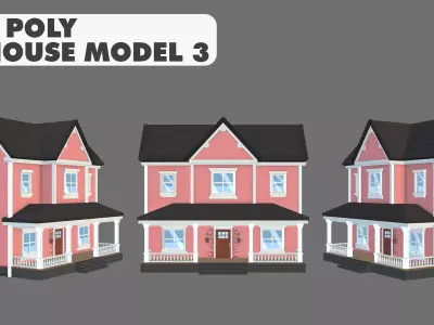 House Model 3 Low-poly 3D model purchase