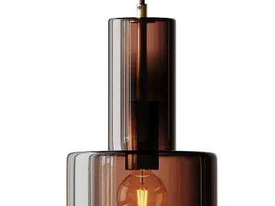 Hubsch Glass Pendant Lamp in Brown 3D model