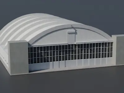 Hangar Pack Low-poly 3D model