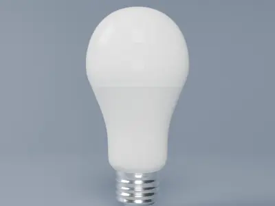 Whit Light Bulb  Free low-poly 3D model