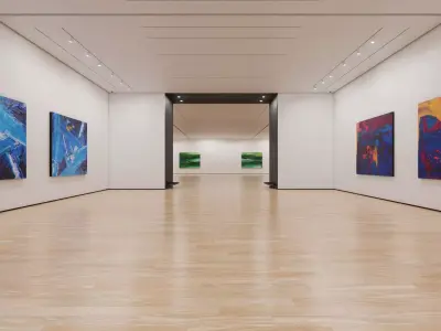 Art Museum Gallery Interior 2 Low-poly 3D model