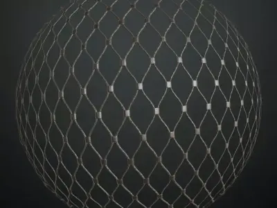 Metal Mesh PBR Seamless Texture