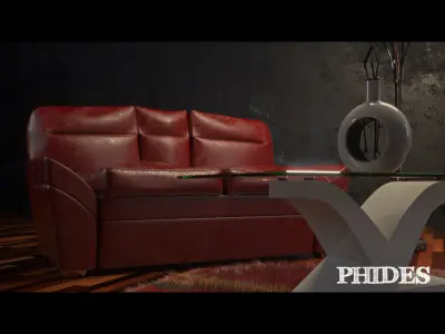 couch scene 1 3D model