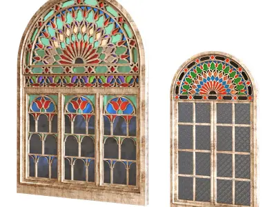 old turkish windows orosi set 137 Low-poly 3D model