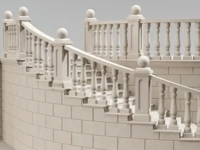 Entrance stair 3D model
