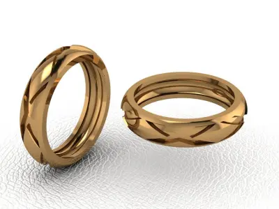 alans ring 30 pieces drawing 3d rihone drawing ring rings  3D print model