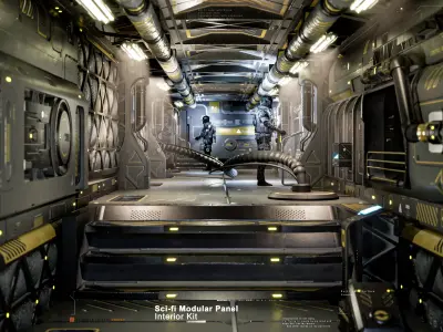 SCI-FI MODULAR PANEL KIT Vol -2 Low-poly 3D model