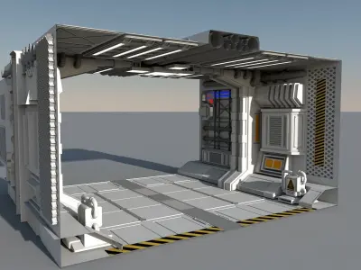 Sci fi interior 3D model 50