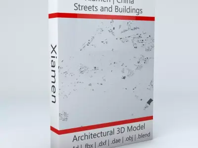 Xiamen Streets and Buildings 3D model