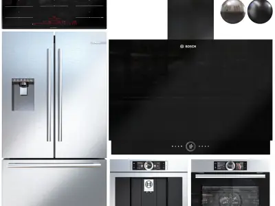bosch kitchen appliances Low-poly 3D model