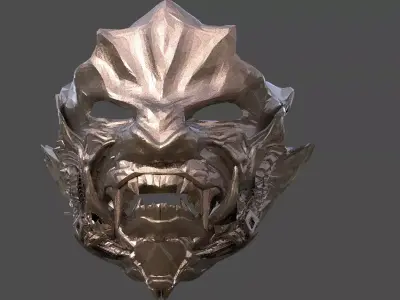 Sci fi Wolf Mask predator 3D model