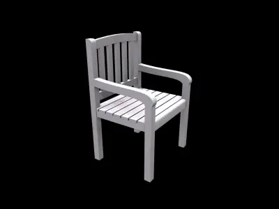 chair Low-poly 3D model 2
