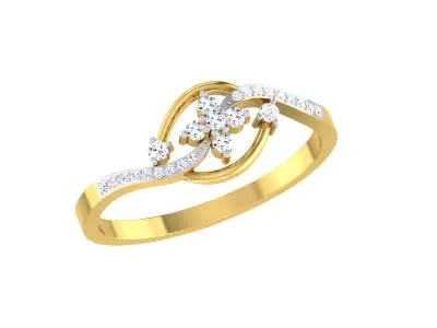 Women Ring Render 3dm STL OBJ FBX Details 3D print model 6