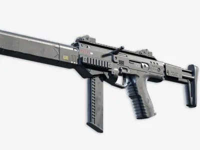 SMG - Scifi Low-poly 3D model