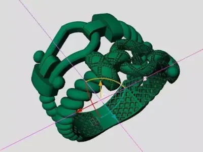 28 Crosshatch Luxe Ring 5gm 3D print model