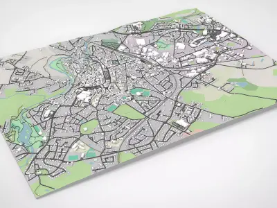 Cityscape Parthenay France 3D model