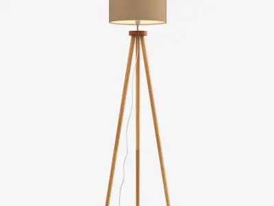 Jandia Wooden Tripod Floor Lamp 3D model