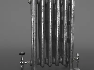 Neo-classic cast iron radiator heater 3D model