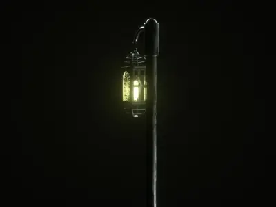 street lamp concept art 3D model