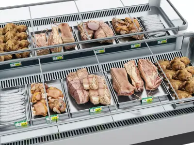 cold cupboard Low-poly 3D model