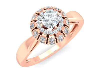 Women Ring  Render 3dm STL OBJ FBX Details 3D print model 207