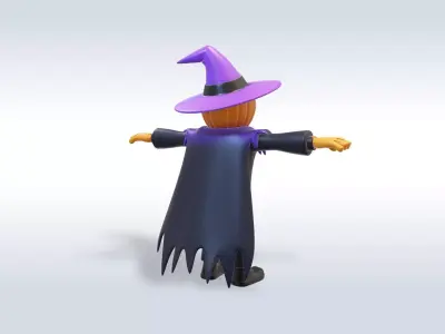 Spooky Halloween Witch Character 3D model