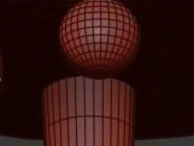 Eloise Glossy Scalloped Ceiling Fixture 3D model