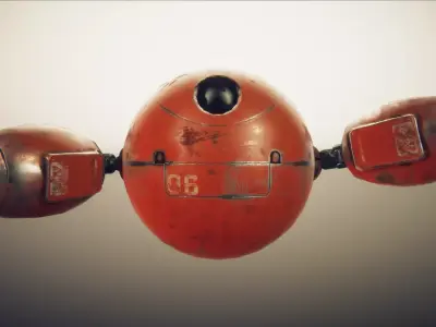 ROBO Mechanic Character Low-poly 3D model
