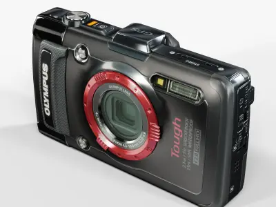 Olympus Stylus Tough TG-2 iHS rugged and proof digital camera Low-poly 3D model