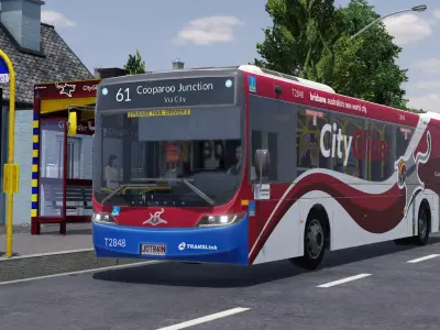 Australian Volvo B7RLE Volgren Optimus Bus 3D Model GameReady Low-poly 3D model