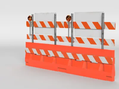 Road Block 3D model