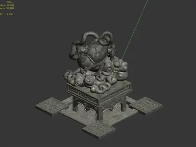 Stone Carving - Xuanwu 32 3D model