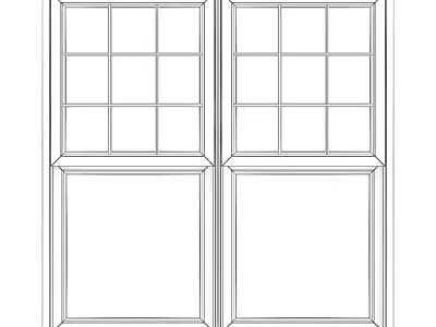Wooden Window 16 3D model