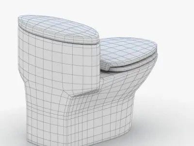 1536 - Toilet Low-poly 3D model