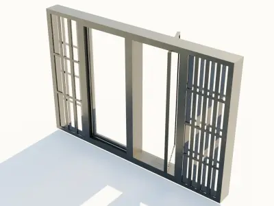 Casement Window Low-poly 3D model