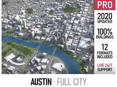 Greater Austin 3D Model Pack